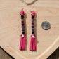 Pink Buffalo Tail Earrings