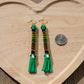 Green Buffalo Tail Earrings