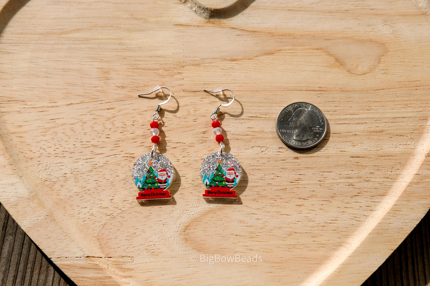 Santa Snow Globe Earrings