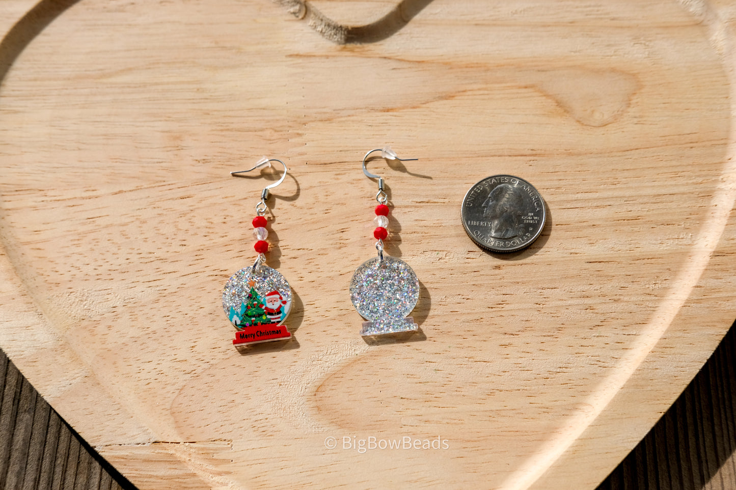 Santa Snow Globe Earrings