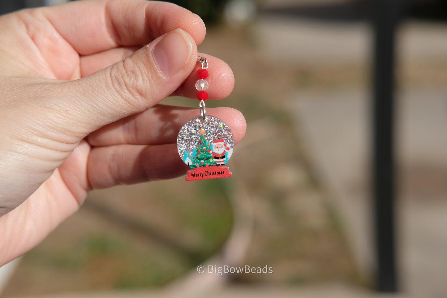 Santa Snow Globe Earrings