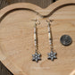 White Snowflake Stick Earrings