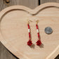 Red Bow Stick Earrings