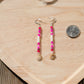Dark Pink Stick Earrings