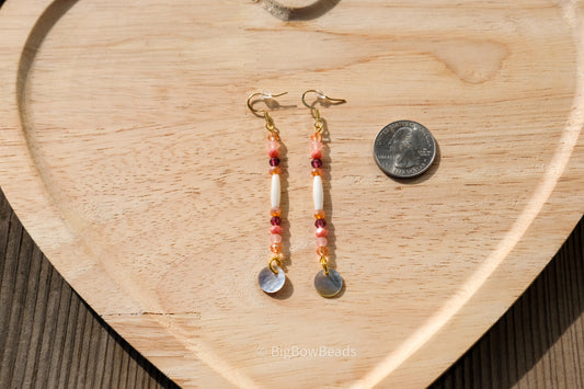 Rose Gold Stick Earrings