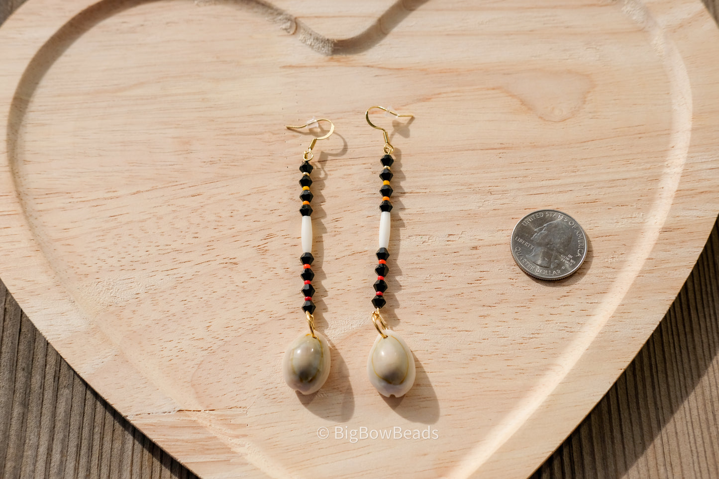 Black Fire Stick Earrings