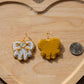 White Bow Earrings