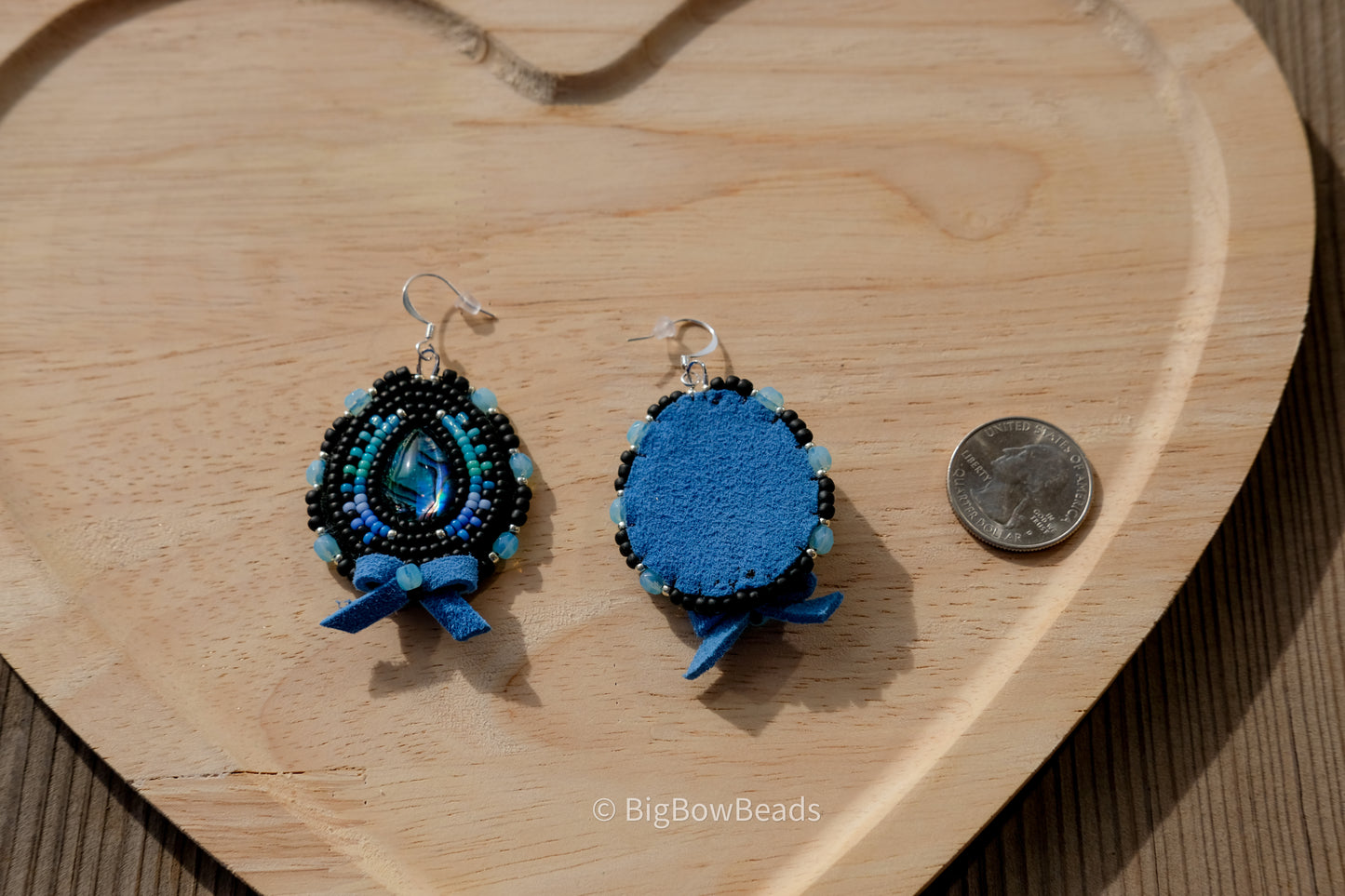 Blue Abalone Teardrop Earrings