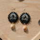 Black and Gray Teardrop Earrings