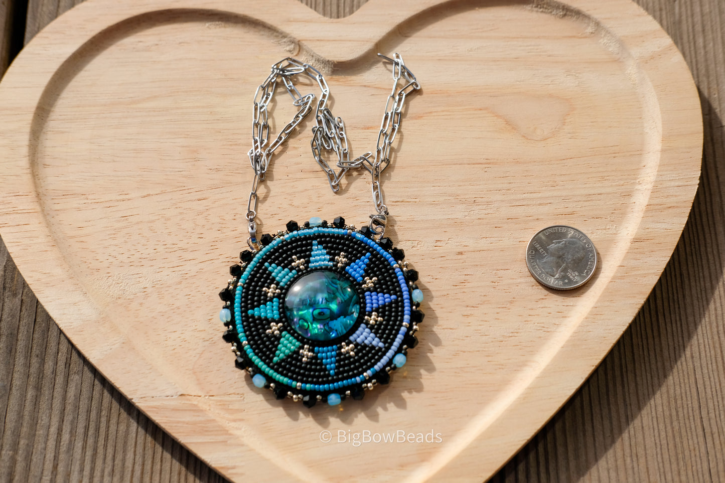 Blue Abalone Medallion