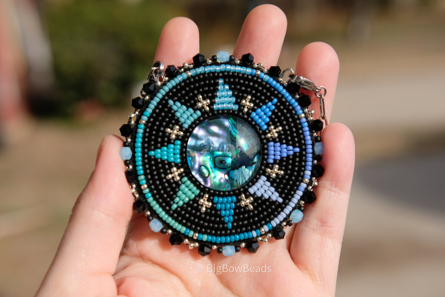 Blue Abalone Medallion