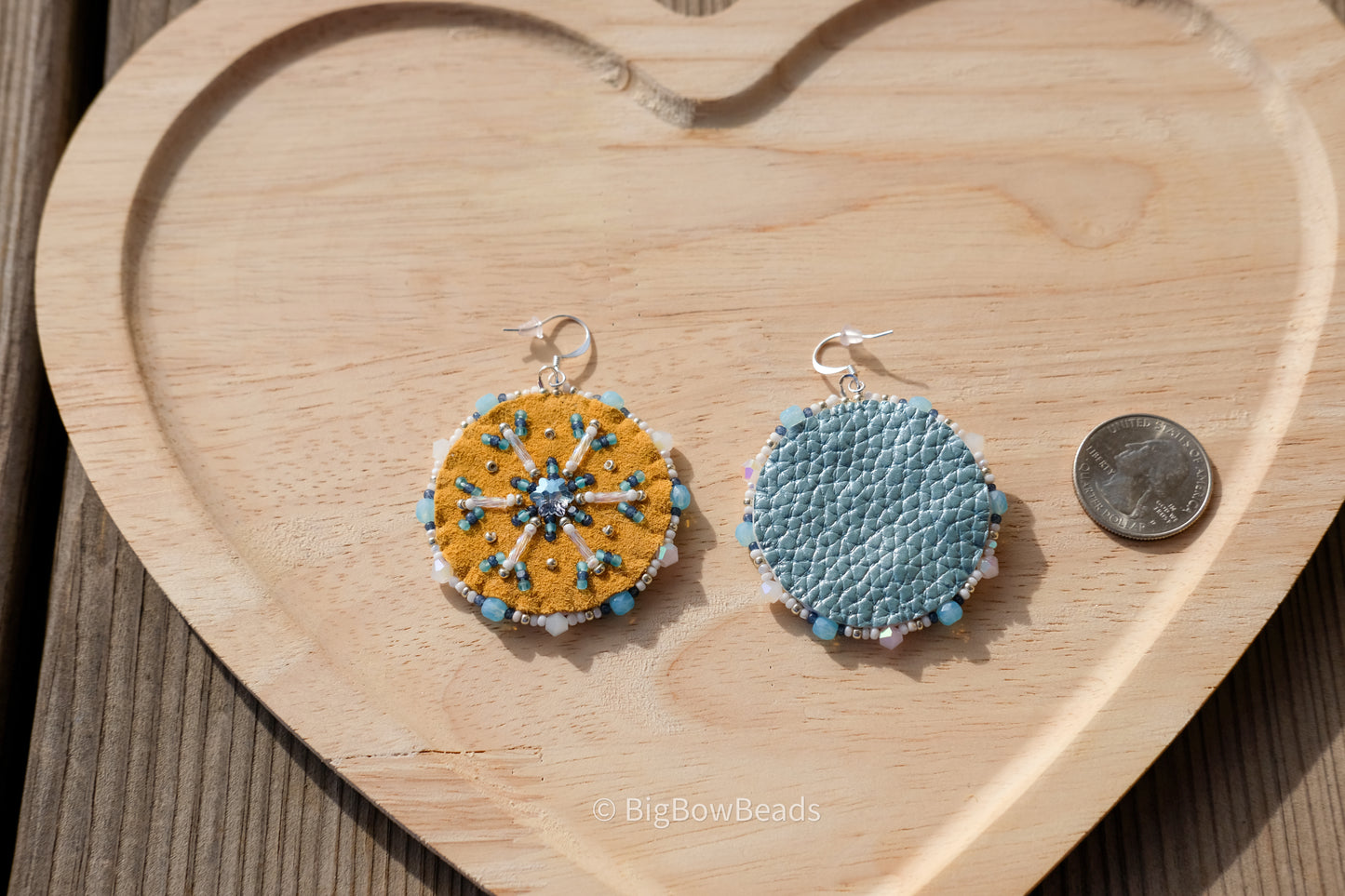 Blue Snowflake Earrings