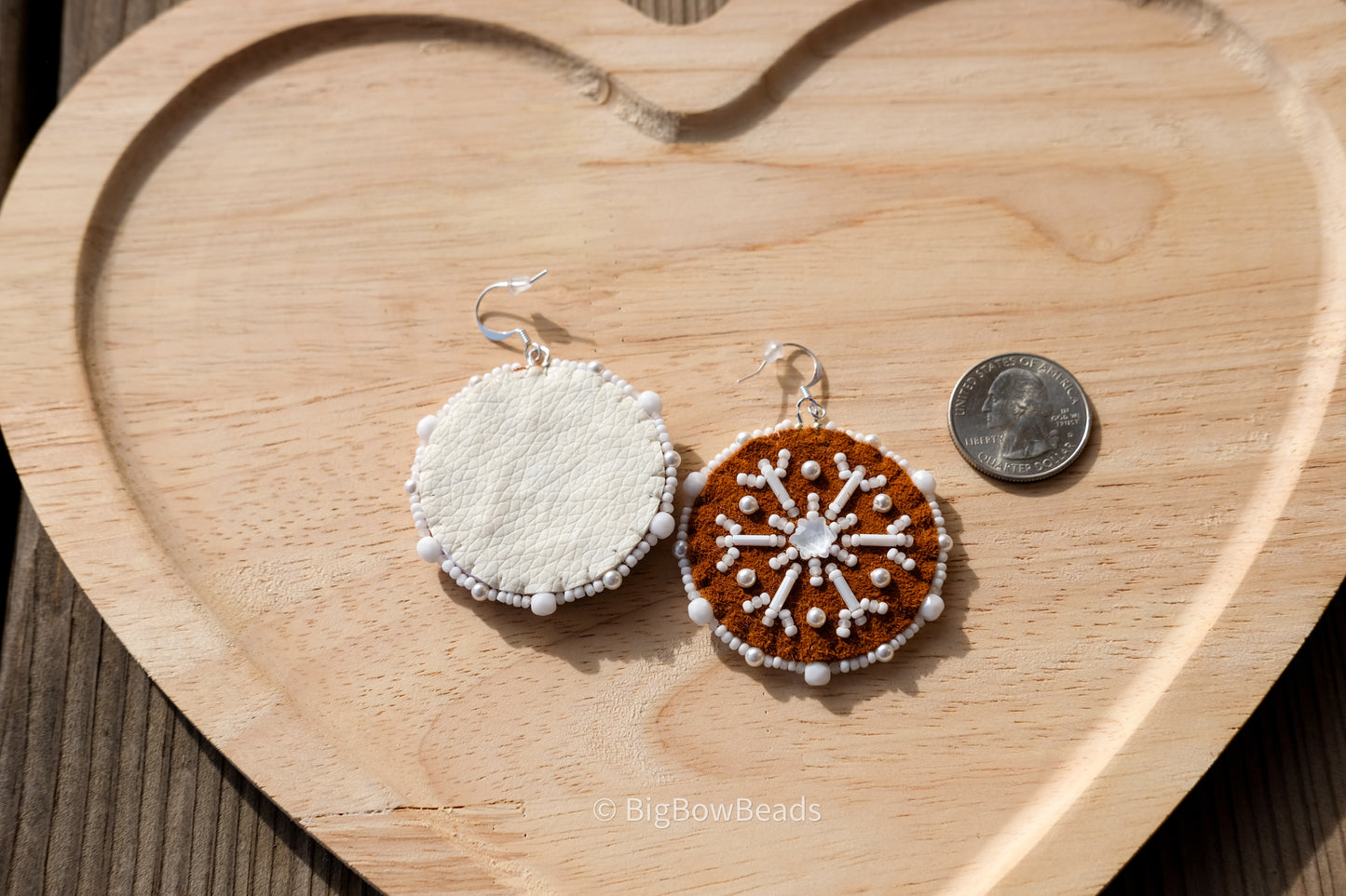 White Snowflake Earrings