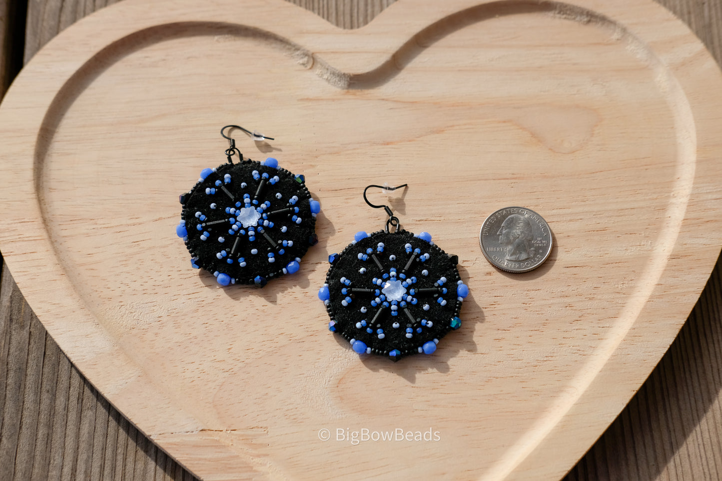 Black Snowflake Earrings