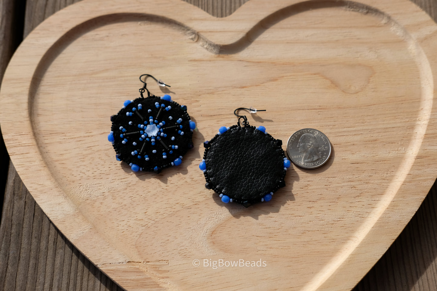 Black Snowflake Earrings