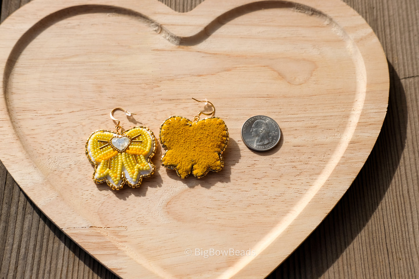Yellow Bow Earrings