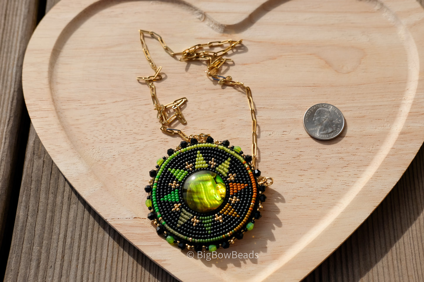 Green Abalone Medallion