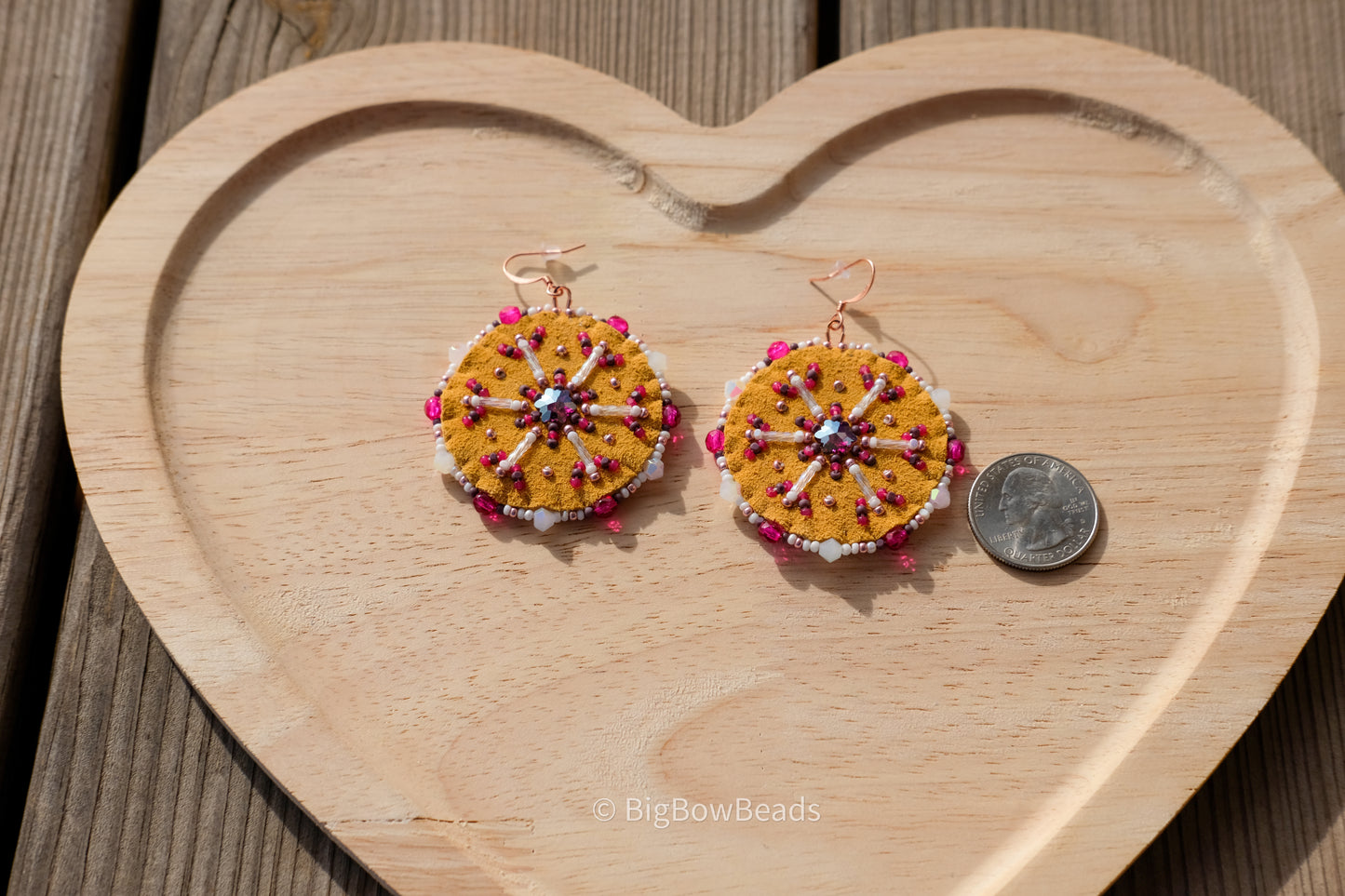 Pink Snowflake Earrings