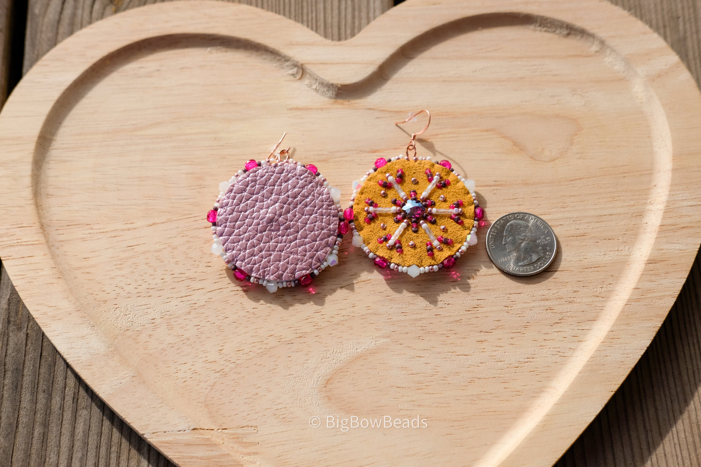 Pink Snowflake Earrings