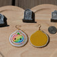 Rainbow pumpkin earrings