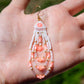 Orange Neon Flower Fringe Earrings
