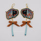 Crisp Fall Night Buffalo and Bow Earrings