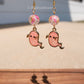 Peach Ghost Earrings