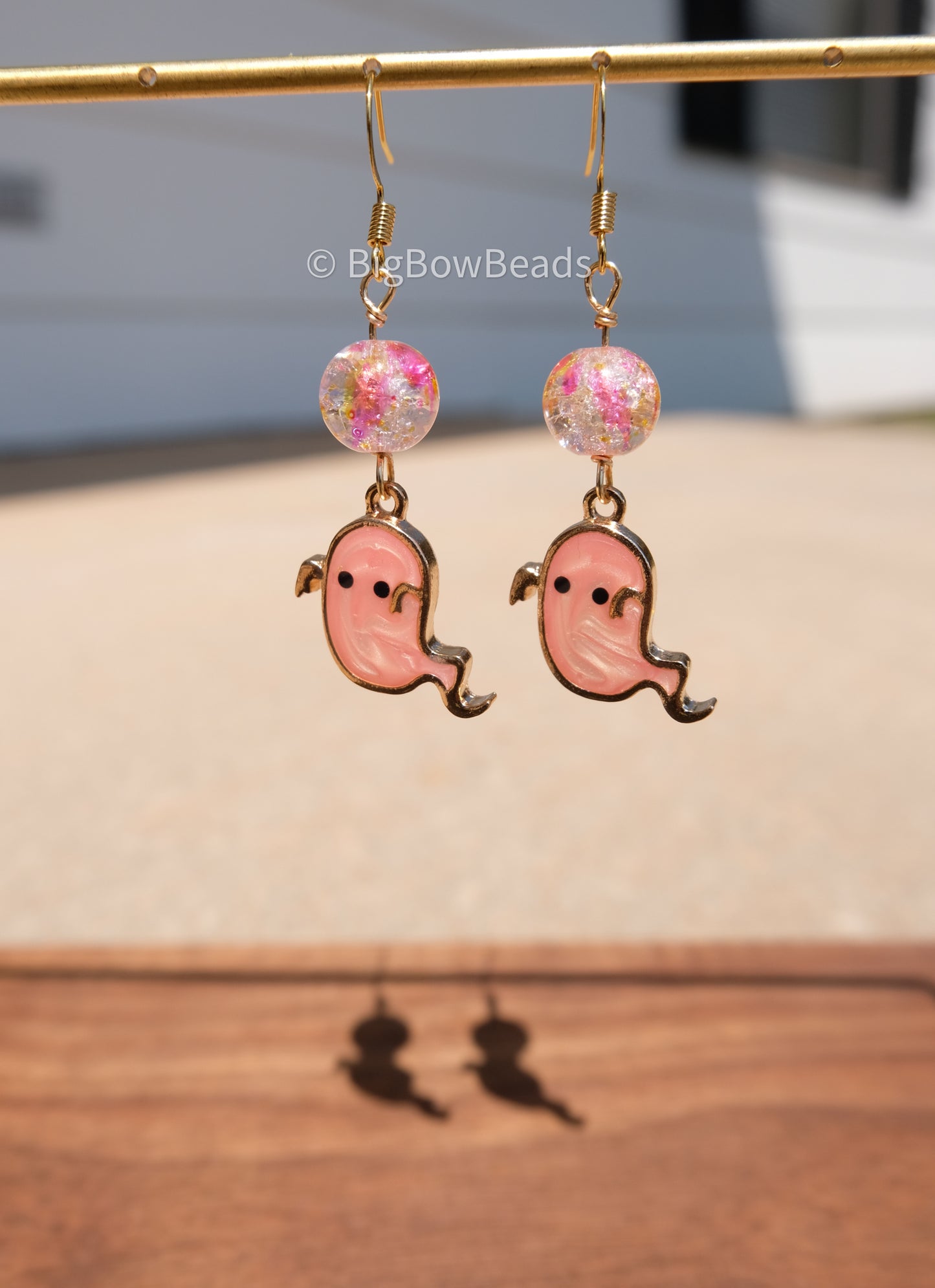 Peach Ghost Earrings