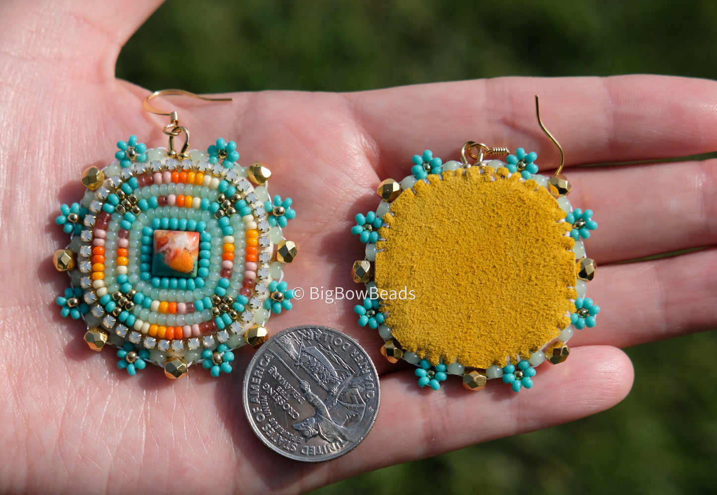 Summer Sunset Square Earrings