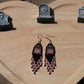 Pink power puff ghost earrings