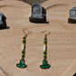Witch hat bone and shell earrings