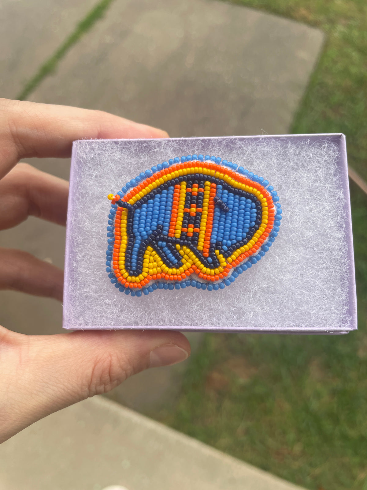 Thunder Buffalo Blue Jersey Pin