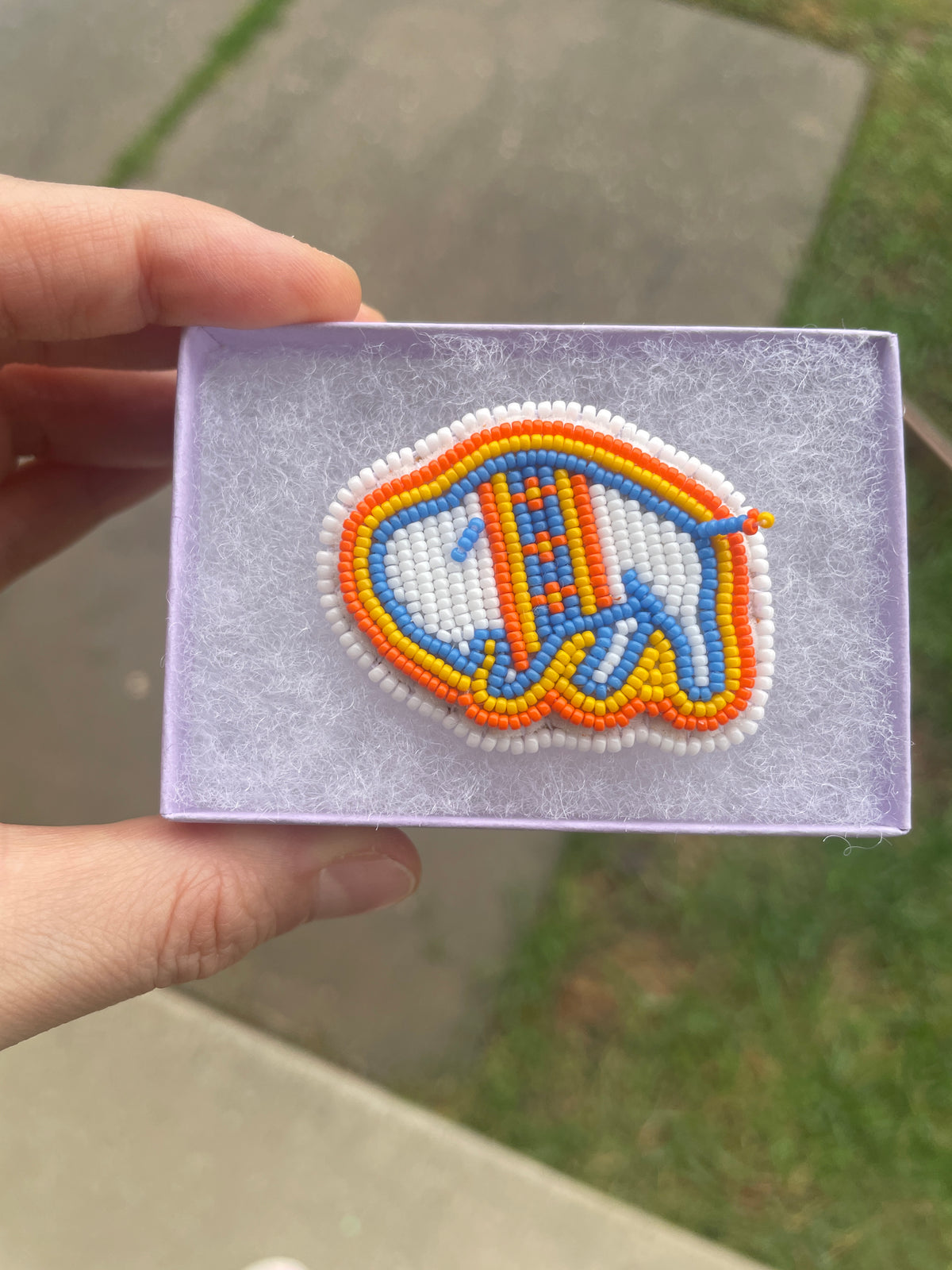 Thunder Buffalo White Jersey Pin
