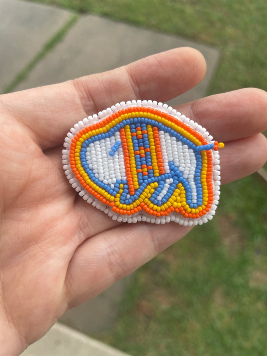 Thunder Buffalo White Jersey Pin