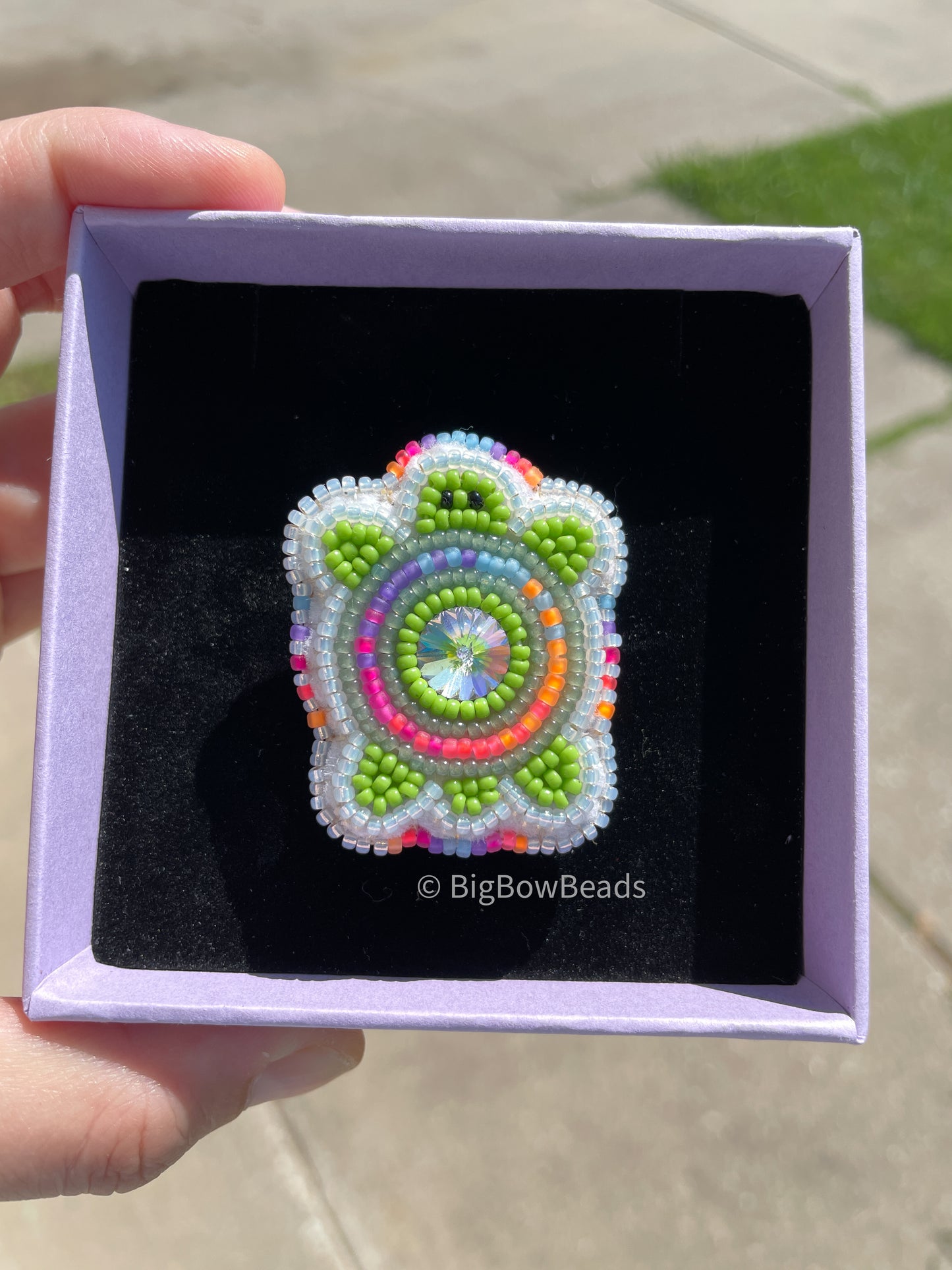 Neon Turtle Ring