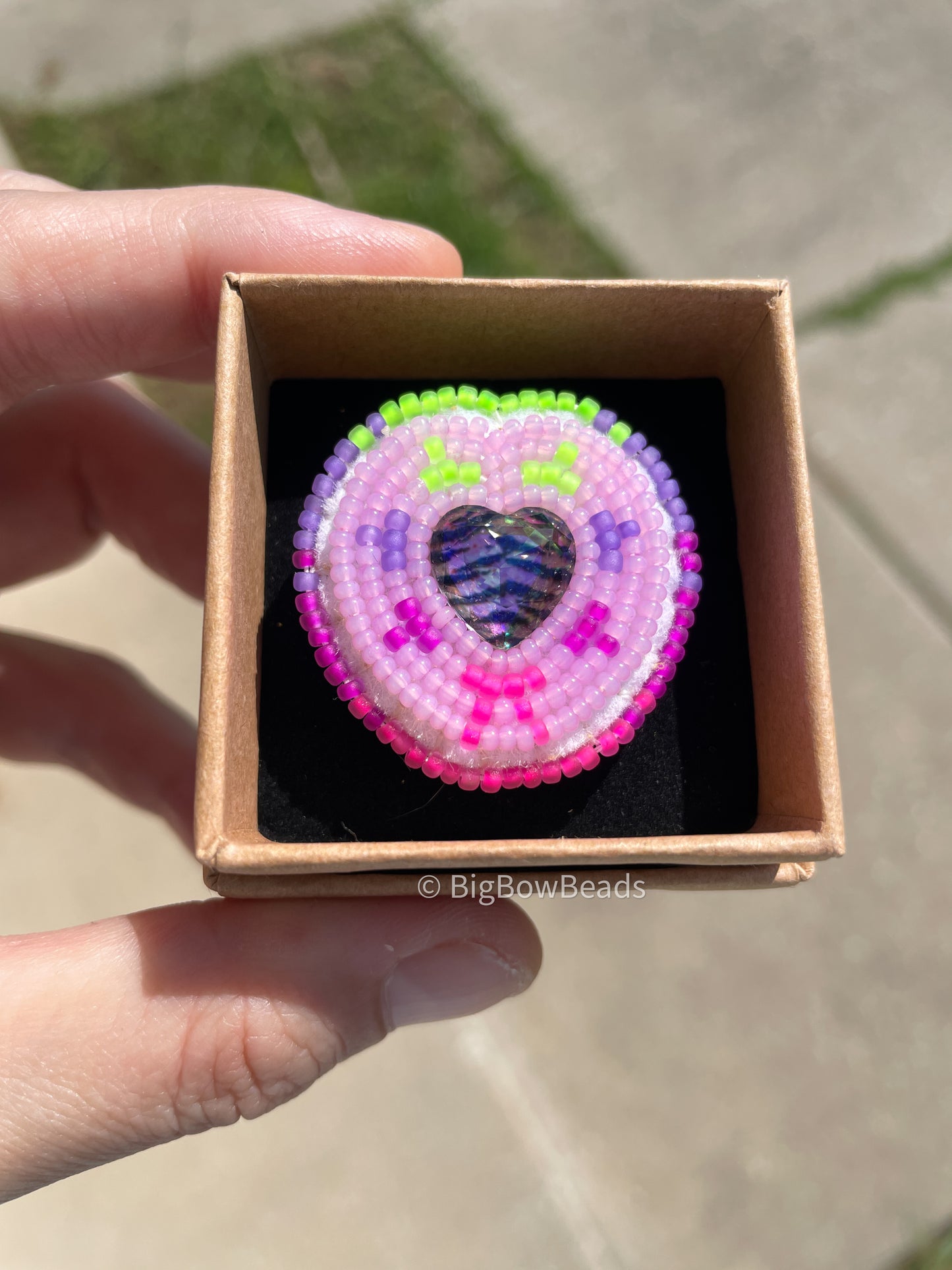 Animal Print Heart Ring