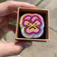 Neon Pansy Flower Ring