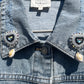 Gray and black bat collar pins
