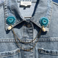 Blue bat collar pins