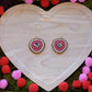 Red Abalone Heart Earrings